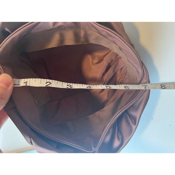 Vintage 1950s-60s Satin Turban Style Hat Brown JL - Picture 6 of 6